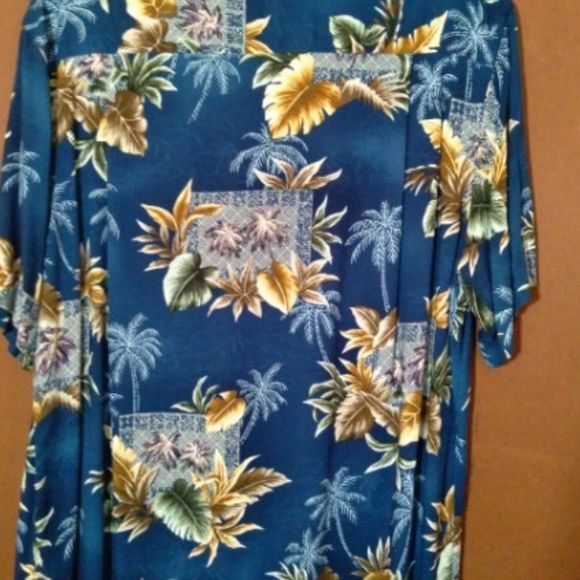 Campia Men's Short Sleeved Hawaiian Shirt Large Rayon Button Up - Picture 2 of 3